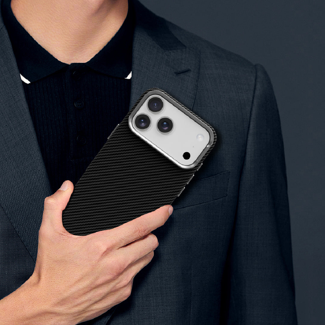 LZEL Magcarbon 3Dgrip Case For Iphone 17 Pro Max | Black