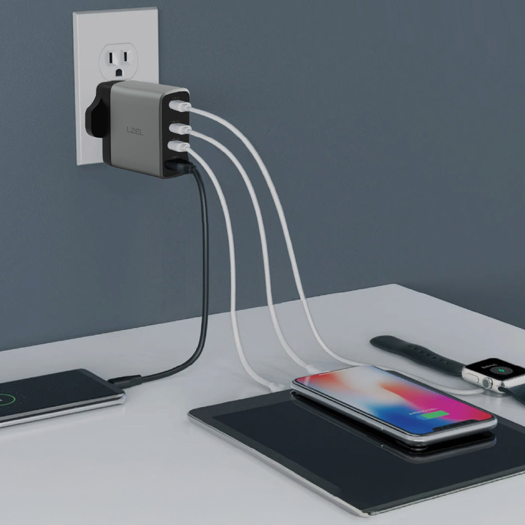 LZEL VoltixCharger 100W 4 Port GaN Wall Charger