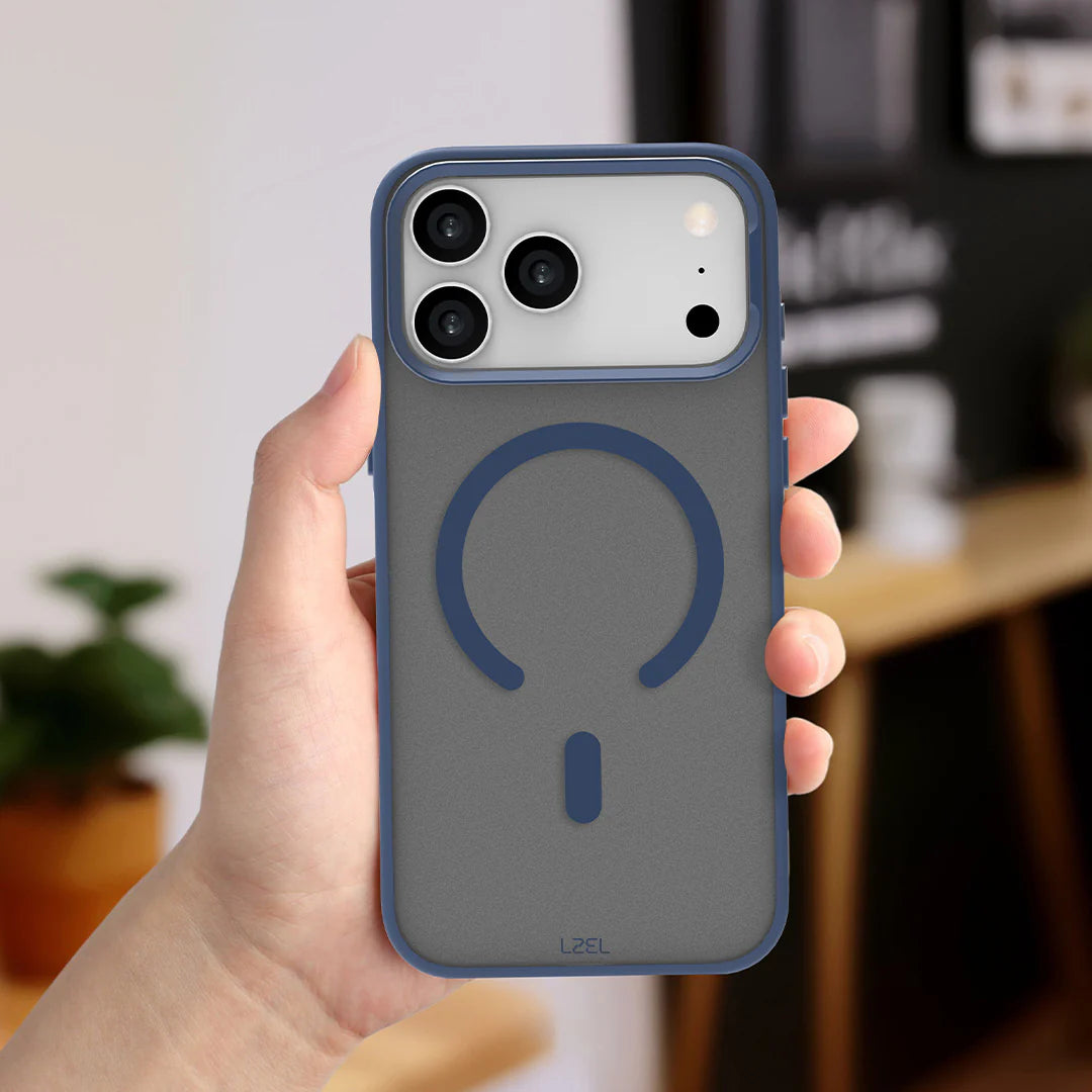 LZEL MagHexro Matte Case for iPhone 17 Pro Max| Blue