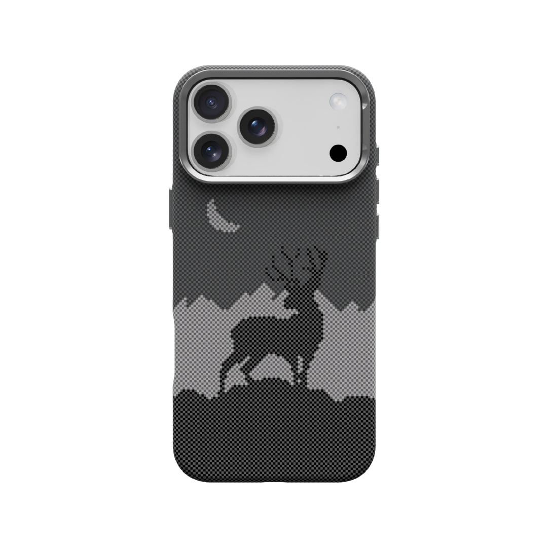 LZEL MagCarbon Deer Cover for iPhone 17 Pro | Black Deer