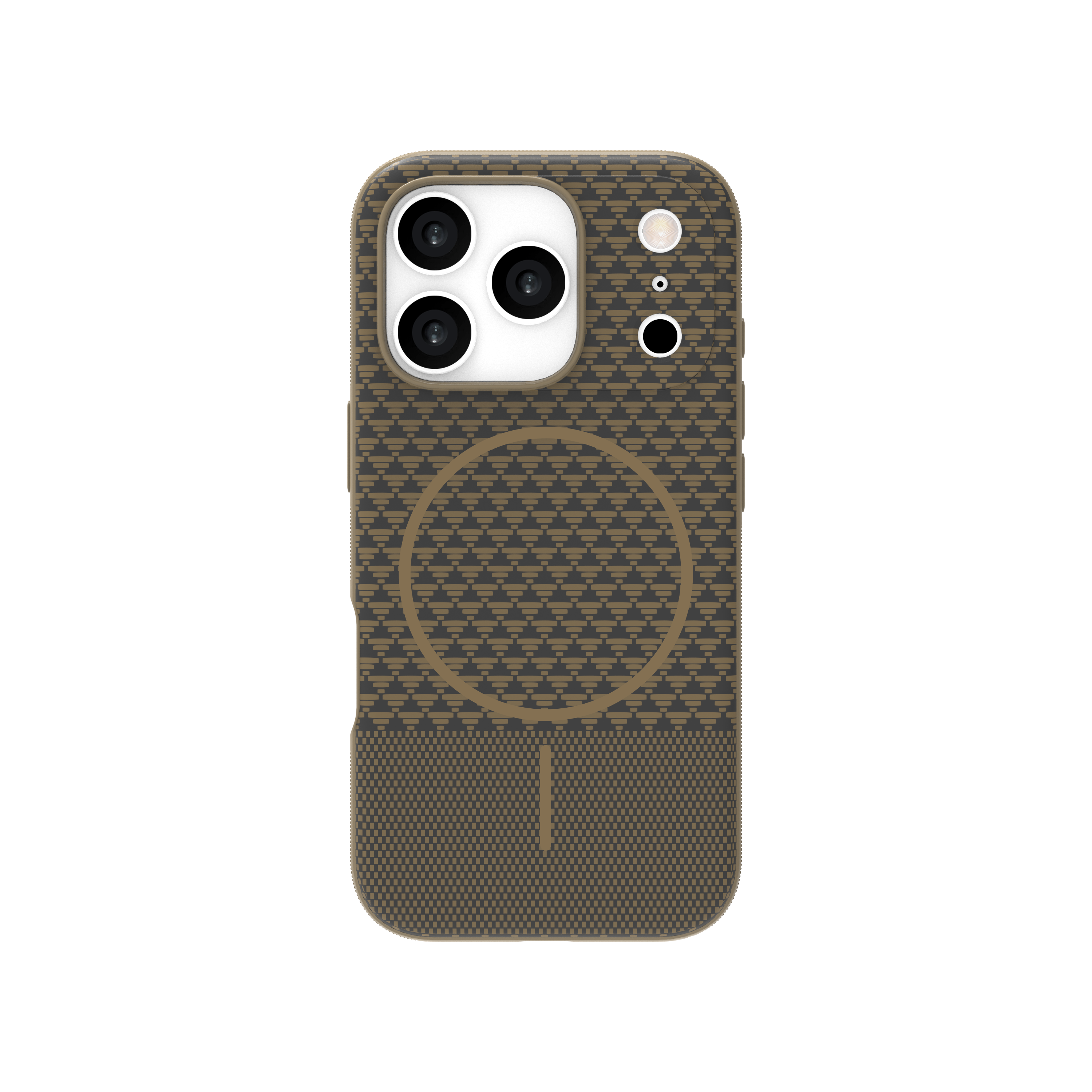 LZEL Magcarbon Splice Case for iPhone 17 Pro Max | Brown Carbon