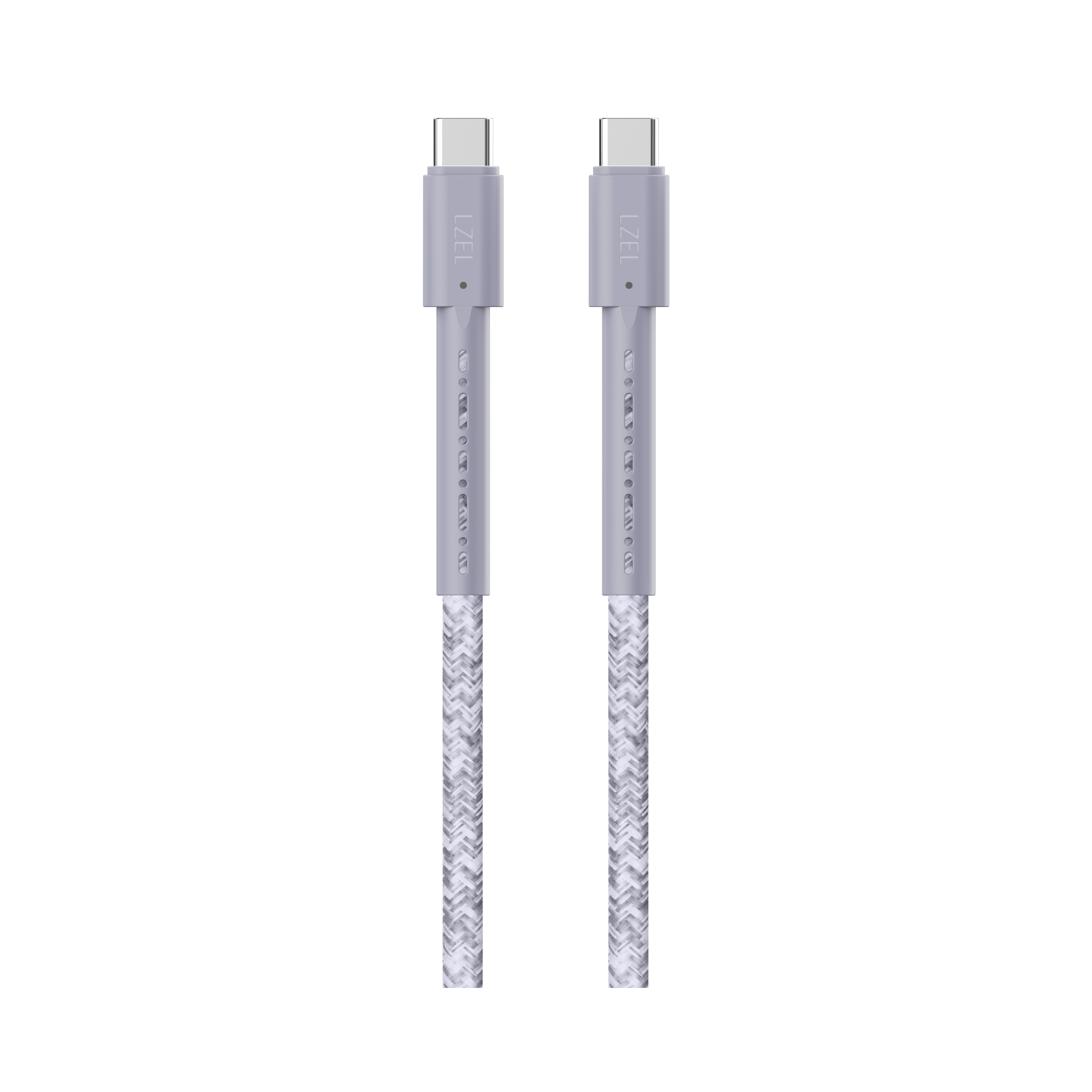 LZEL Celeris Charge CXC Braided USB-C to USB-C Cable, 480Mbps, 240W Max, 2m | Gray