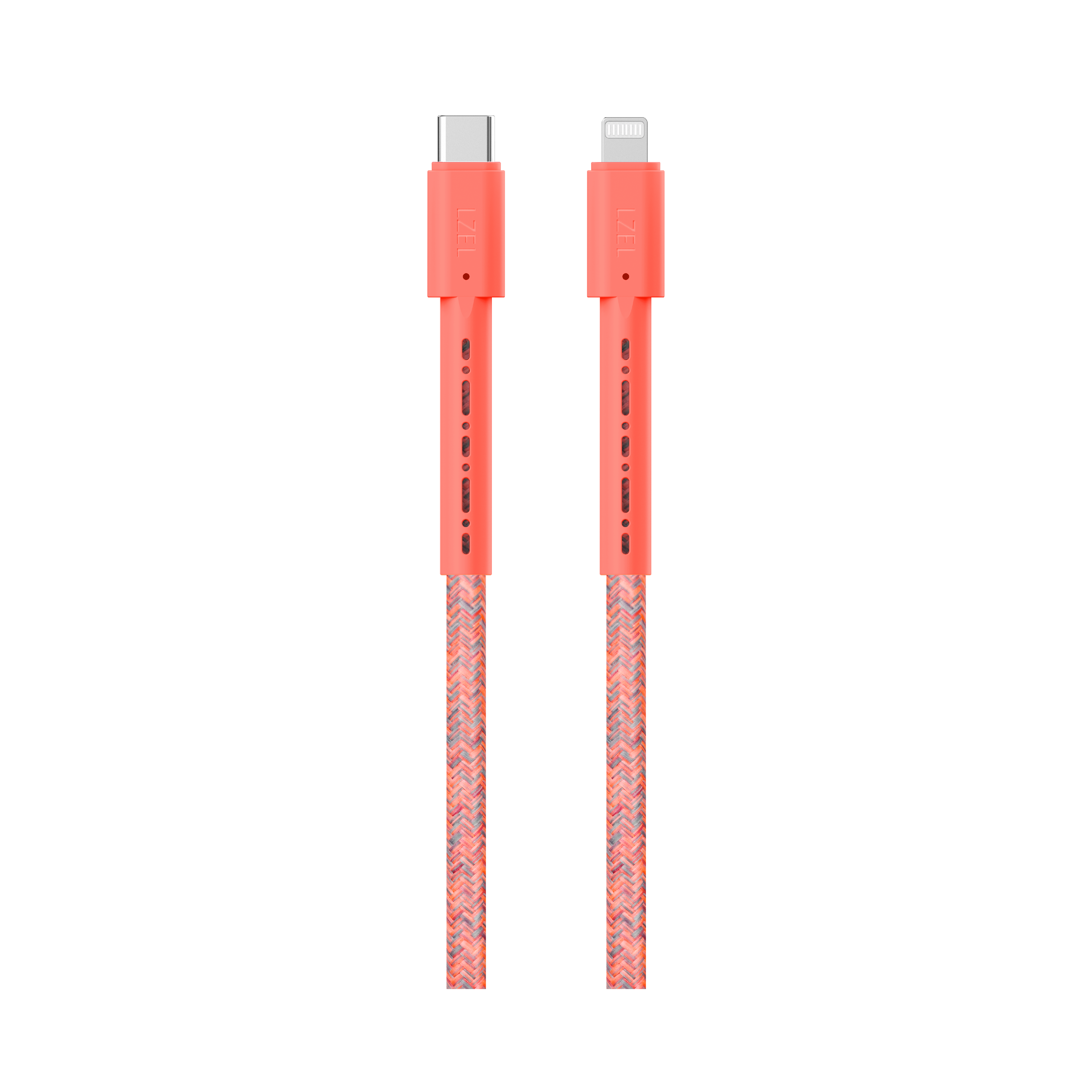 LZEL Celeris Charge CXL Braided USB-C to Lightning Cable, 480Mbps, 60W Max, 1 Meter| Red