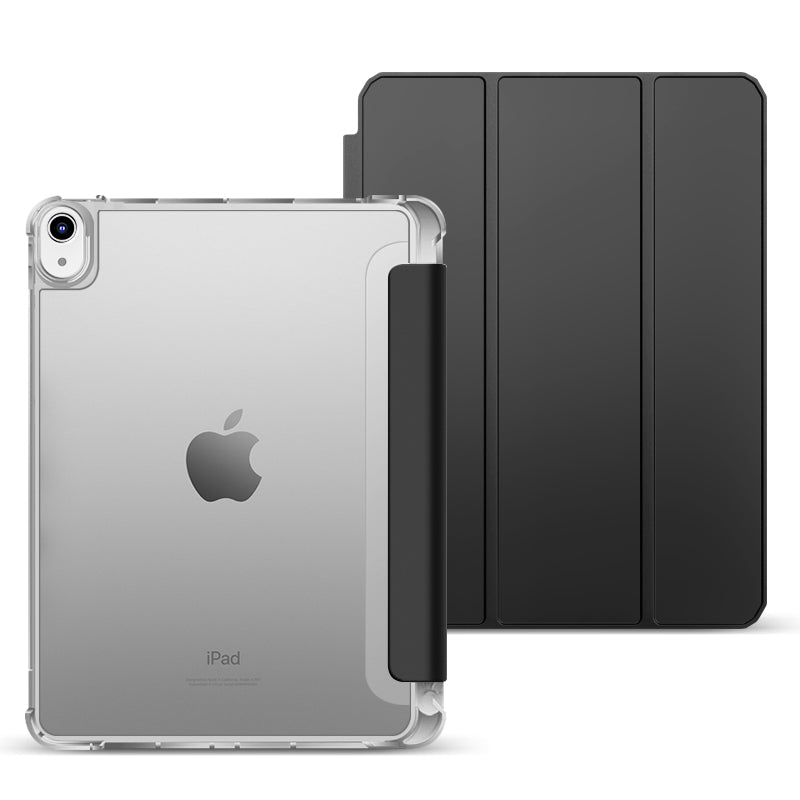 LZEL Imperium Trifolio Smart Folio Case for iPad 10.9" / 11" (A16-2025) – Transparent Back | Black