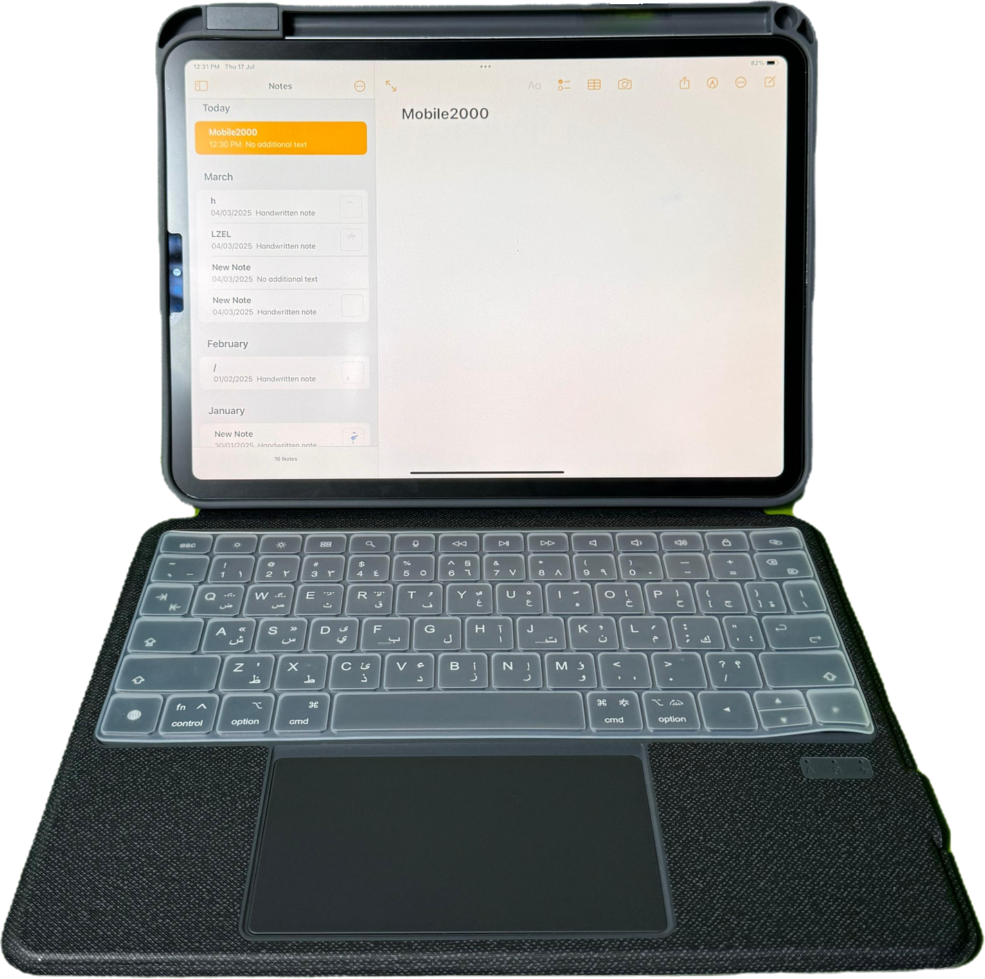 لوحة مفاتيح ذكية من LZEL ZenKey Neura Series لجهاز iPad 10.9” و 11” (A16) 2025 | أسود