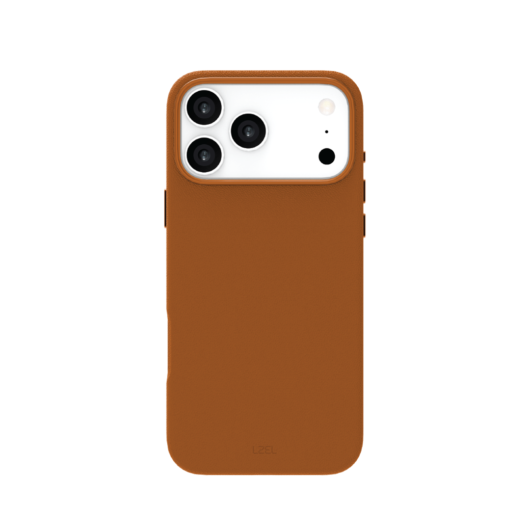LZEL MagOrbio Leather Case for iPhone 17 Pro Max | Dark Brown