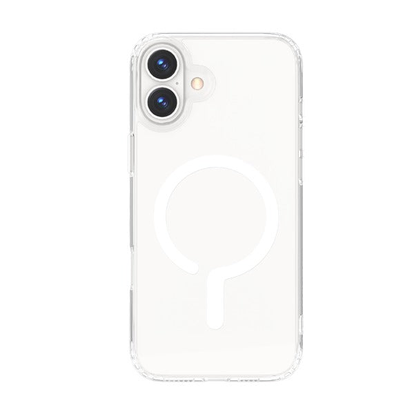 غطاء LZEl MagClear Fusion لهاتف iPhone 16 Plus مع MagSafe شفاف | شفاف/أبيض 