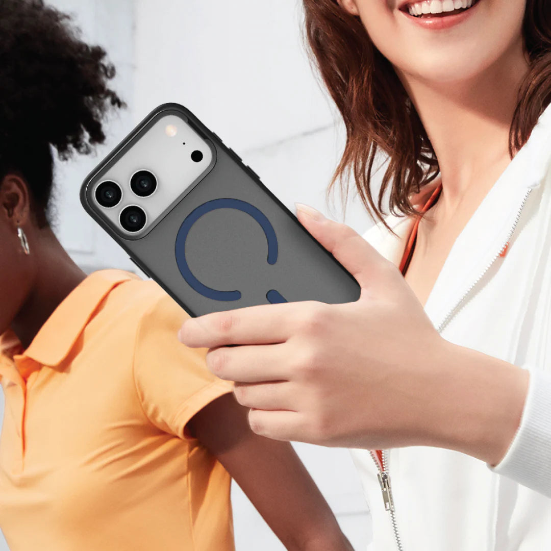 LZEL MagHexro Matte Case for iPhone 17 Pro | Blue