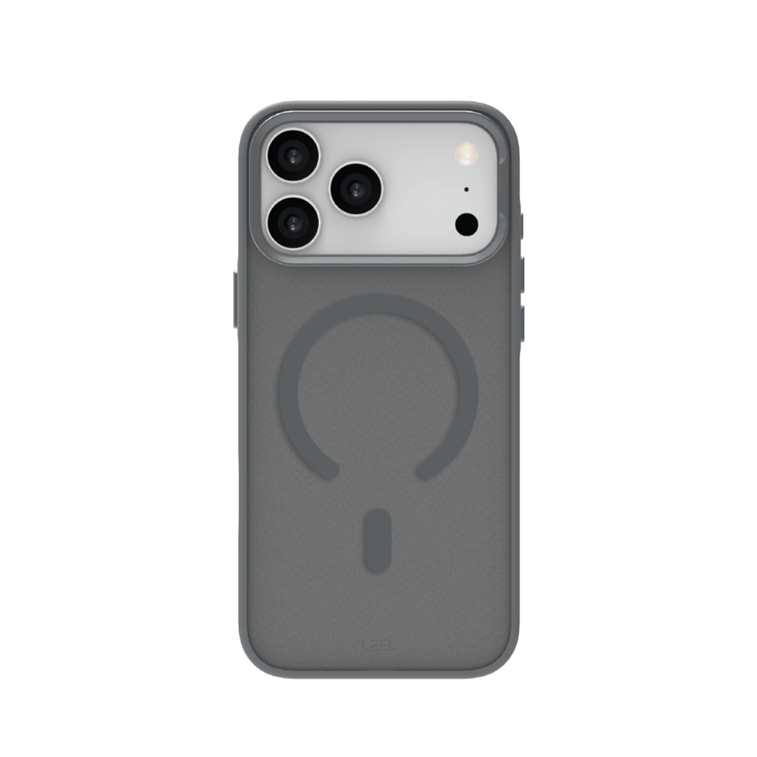 LZEL MagHexro Matte Case for iPhone 17 Pro | Gray