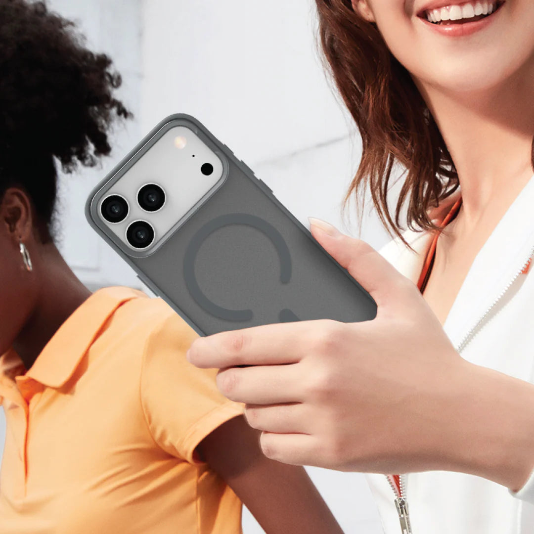 LZEL MagHexro Matte Case for iPhone 17 Pro | Gray