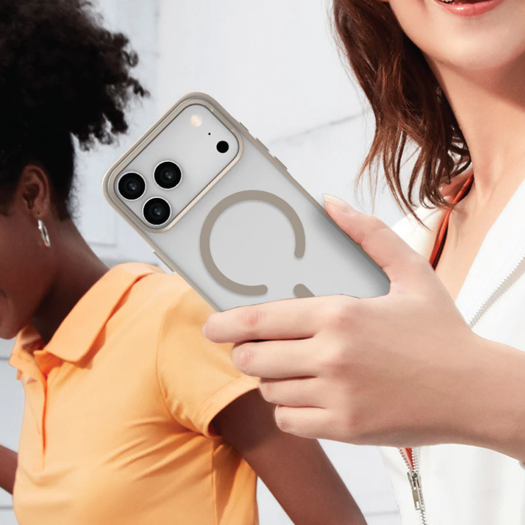 LZEL MagHexro Matte Case for iPhone 17 Pro | Titanium