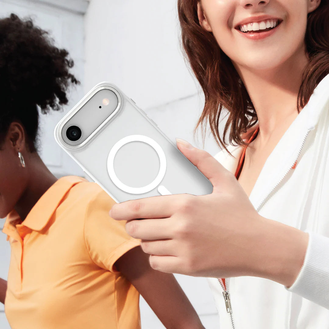 LZEL MagHexro Matte Case for iPhone Air | White