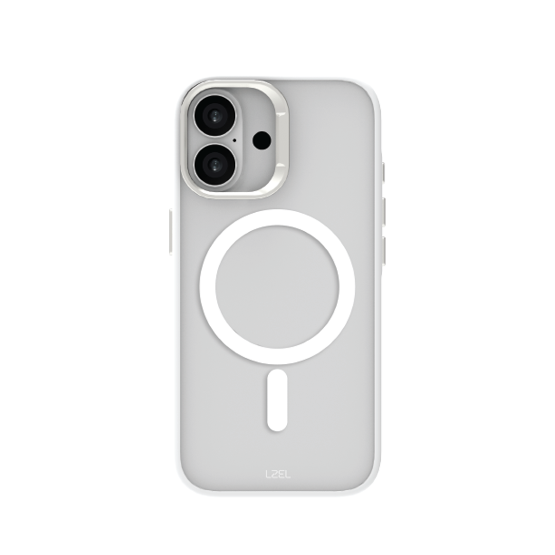 LZEL MagHexro Matte Case for iPhone 17 | White