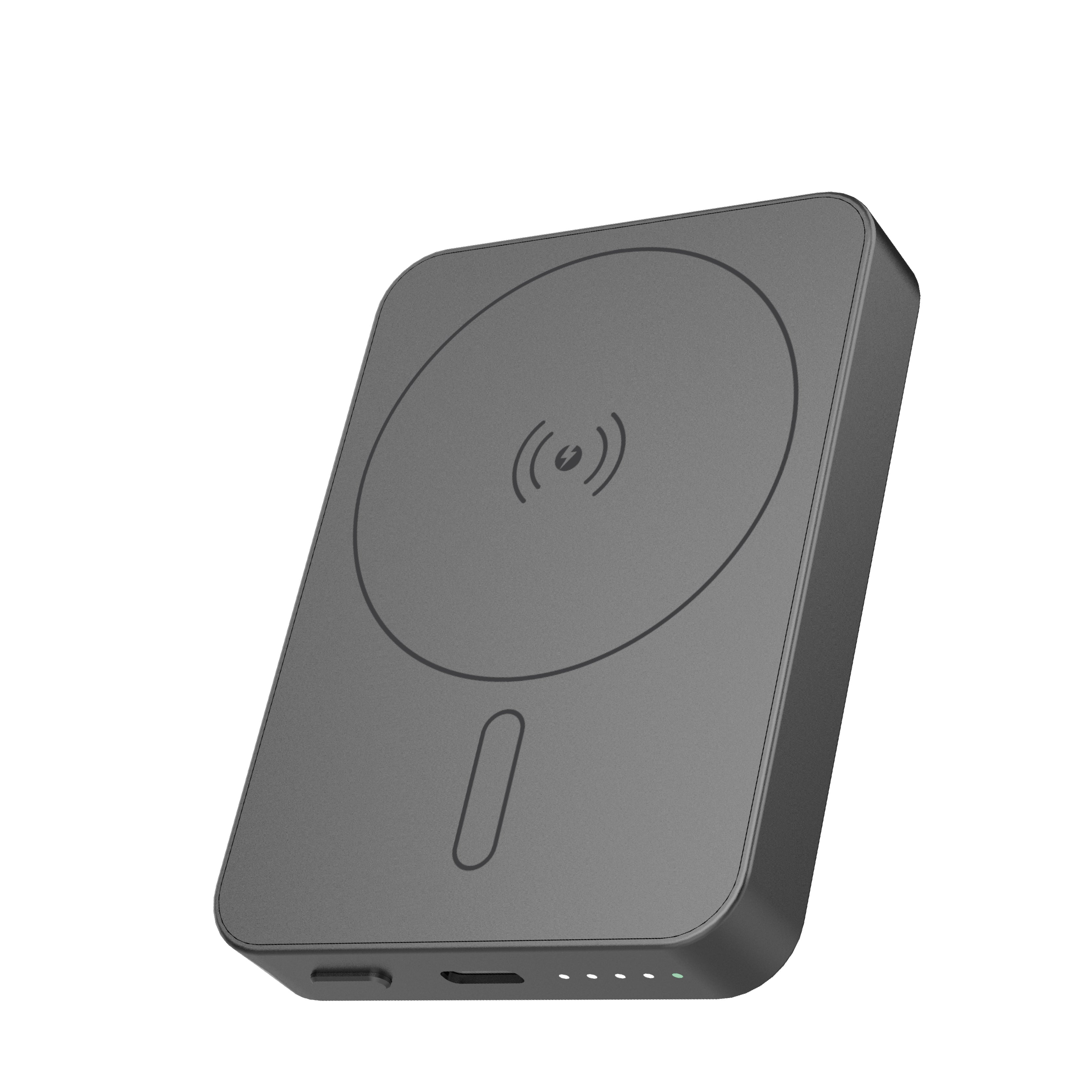 LZEL MagNexus Vibe Series 5000mAh MagSafe Mini Power Bank 15W Wireless Fast Charger | Gray