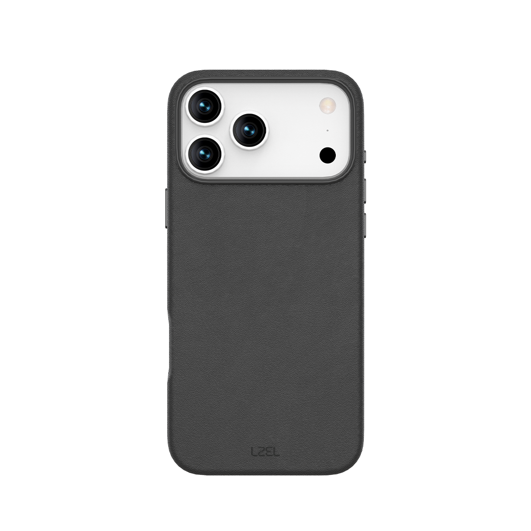 LZEL MagOrbio Leather Case for iPhone 17 Pro | Black