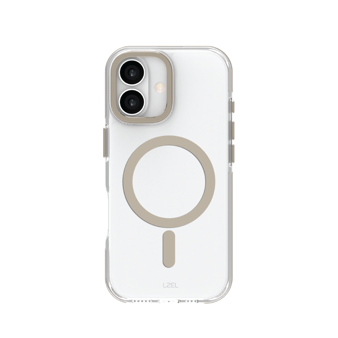 LZEL MagVecto Armor Case for iPhone 17 | Clear + Titanium