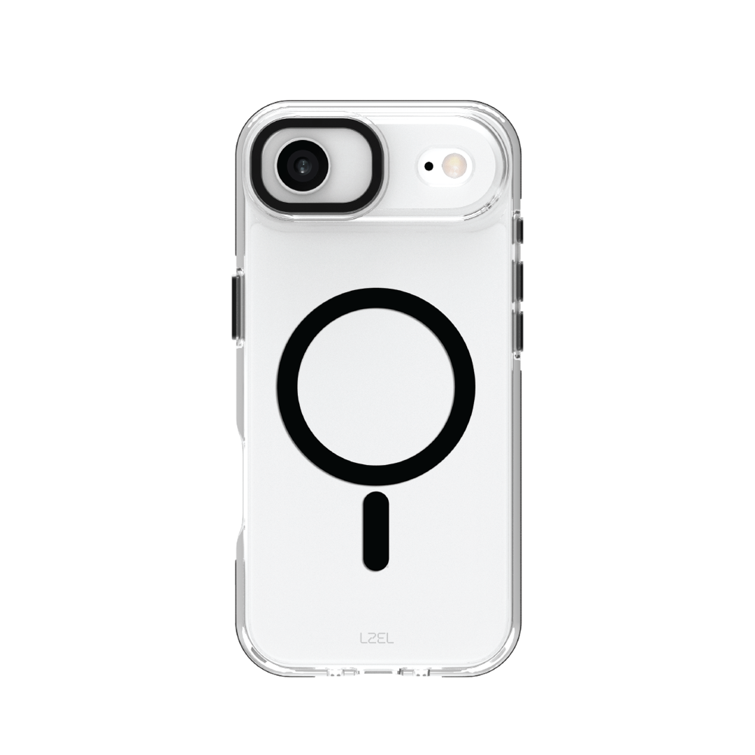 LZEL MagVecto Armor Case for iPhone Air | Clear + Black