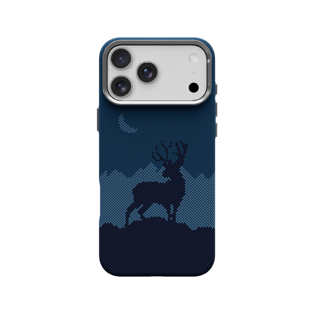 LZEL MagCarbon Deer Cover for iPhone 17 Pro | Navy Deer