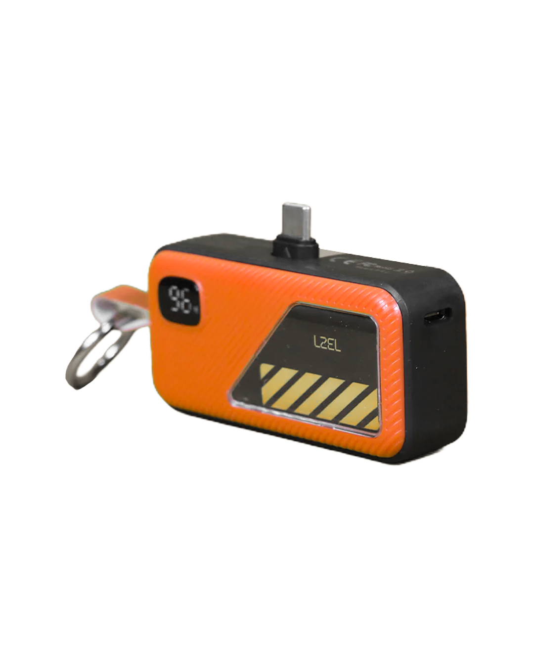 LZEL NanoFlux Charger Mini – 5,000mAh PD Type-c Power Bank with Built-in Lightning Cable | Orange