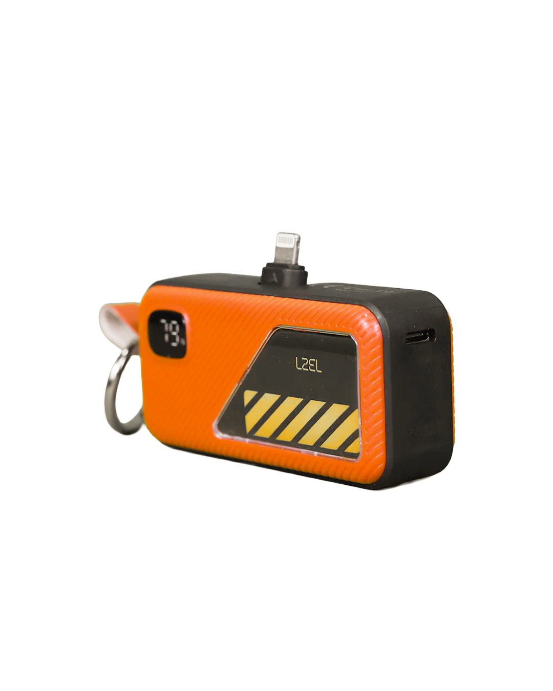 LZEL Nanoflux Charger Mini 5000mAh PD Lightning Power Bank with Built-in Type-C Cable | Orange