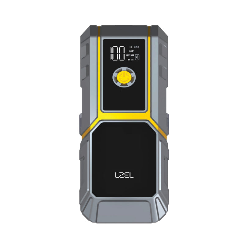 LZEL EnergizeIgnite - 12,000mAh Car Jump Starter with LED Flashlight | Gray/Yellow