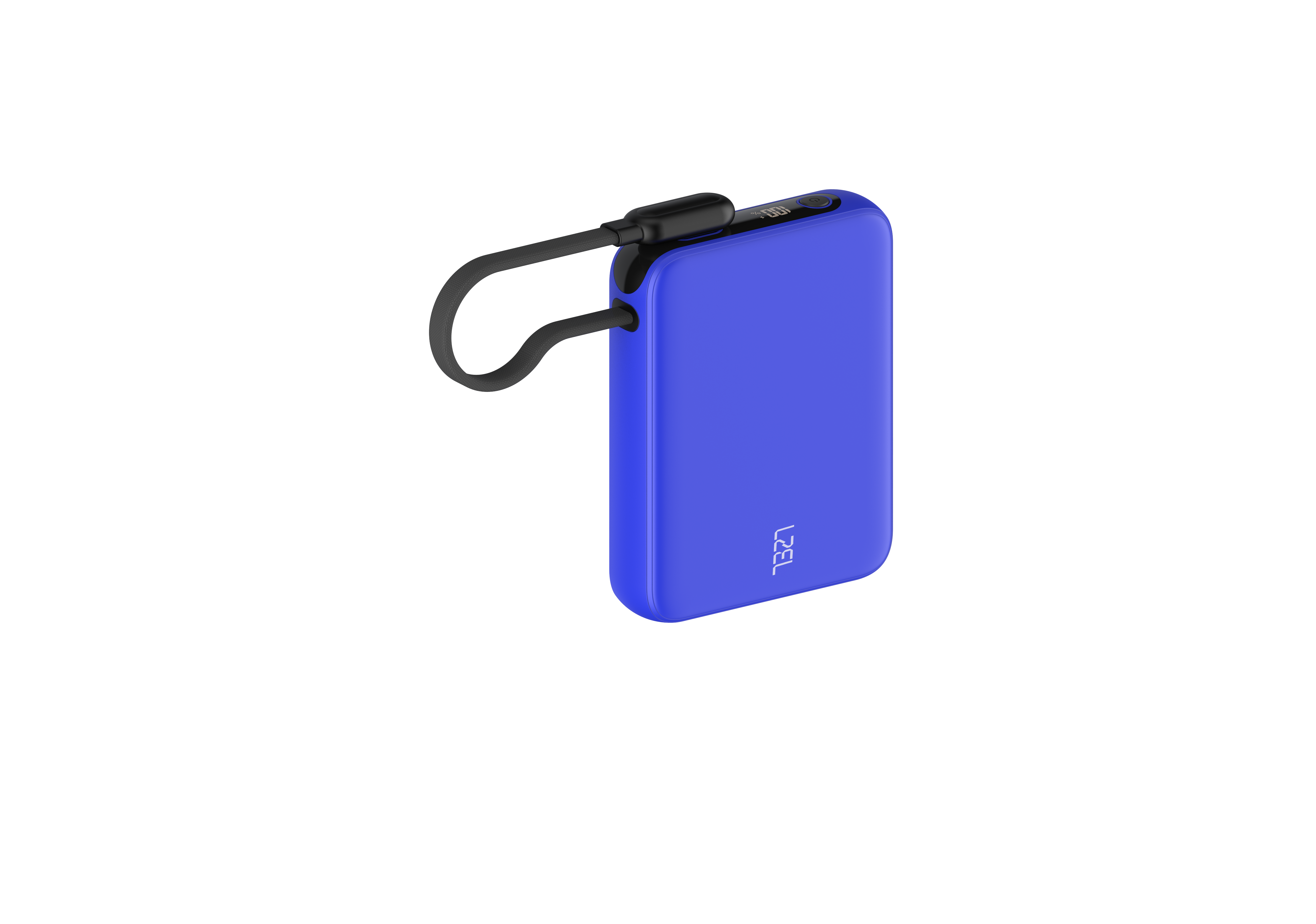 LZEL PrimeBrio 10K Mini PD Power Bank – 10000mAh, 30W, Built-in Type-C Cable | Blue
