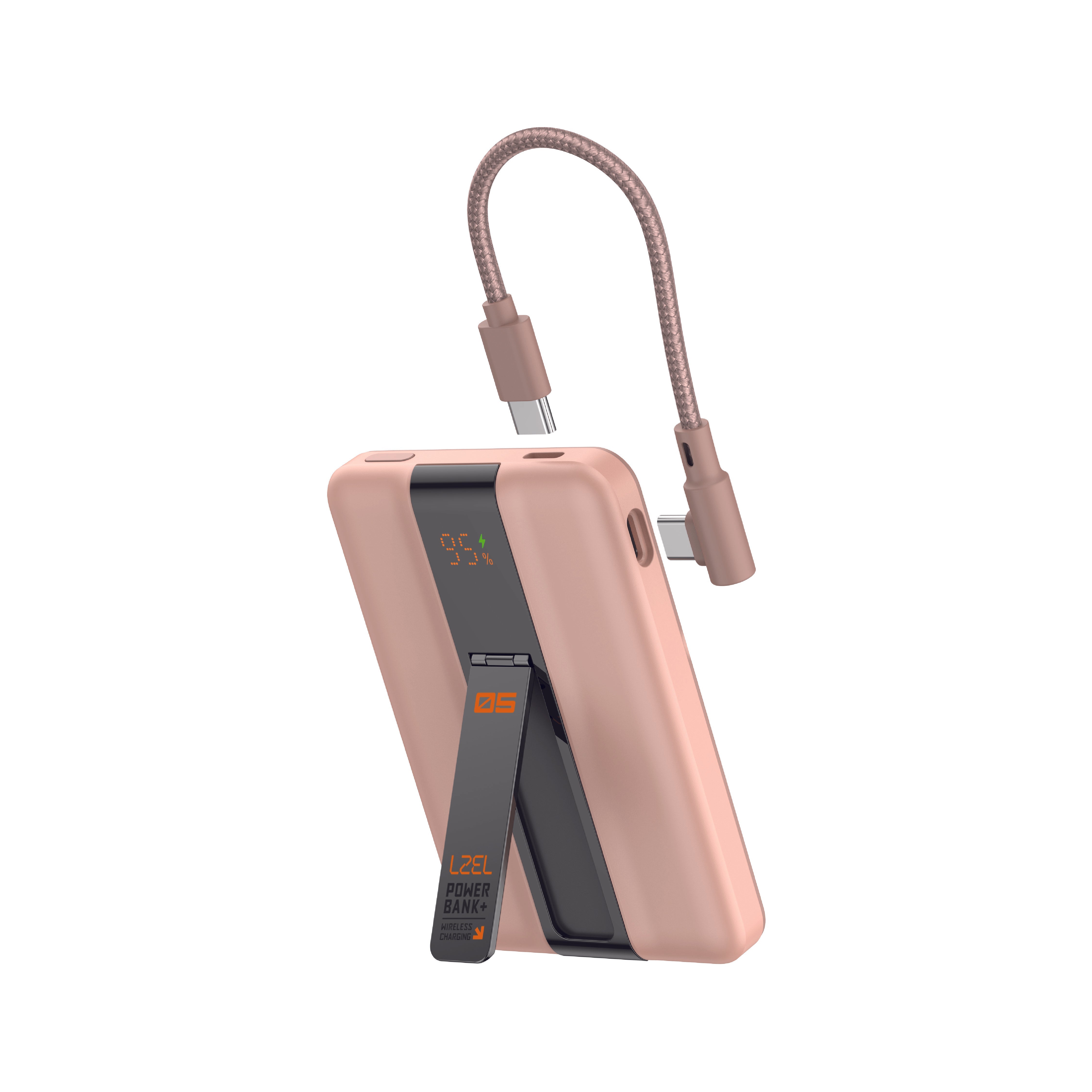 LZEL ZenoFlex MaxCharge 5000mAh Wireless Charging Power Bank | Mocha