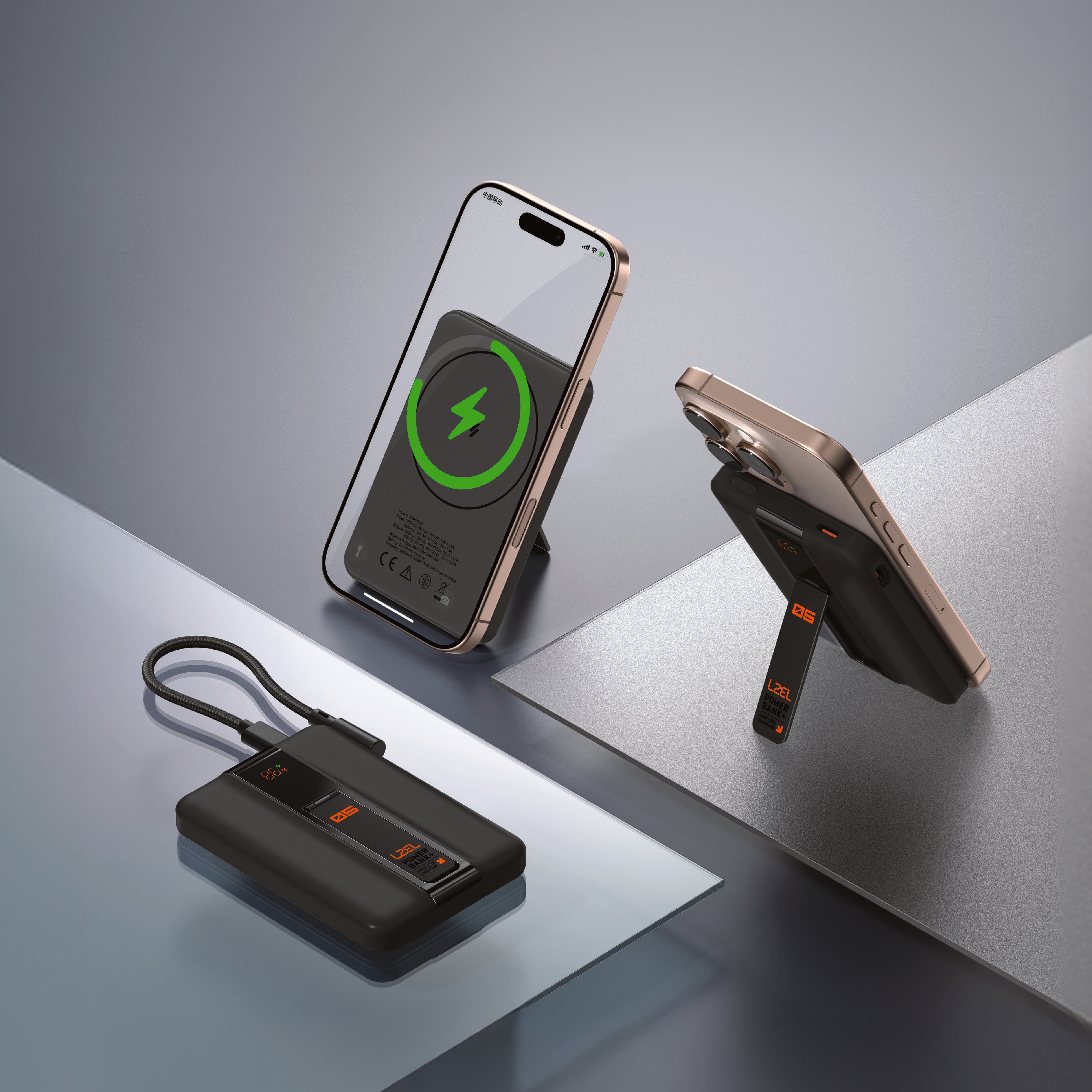 LZEL ZenoFlex MaxCharge 5000mAh Wireless Charging Power Bank – 20W Wired Output / 18W Input (15W Wireless) | Black