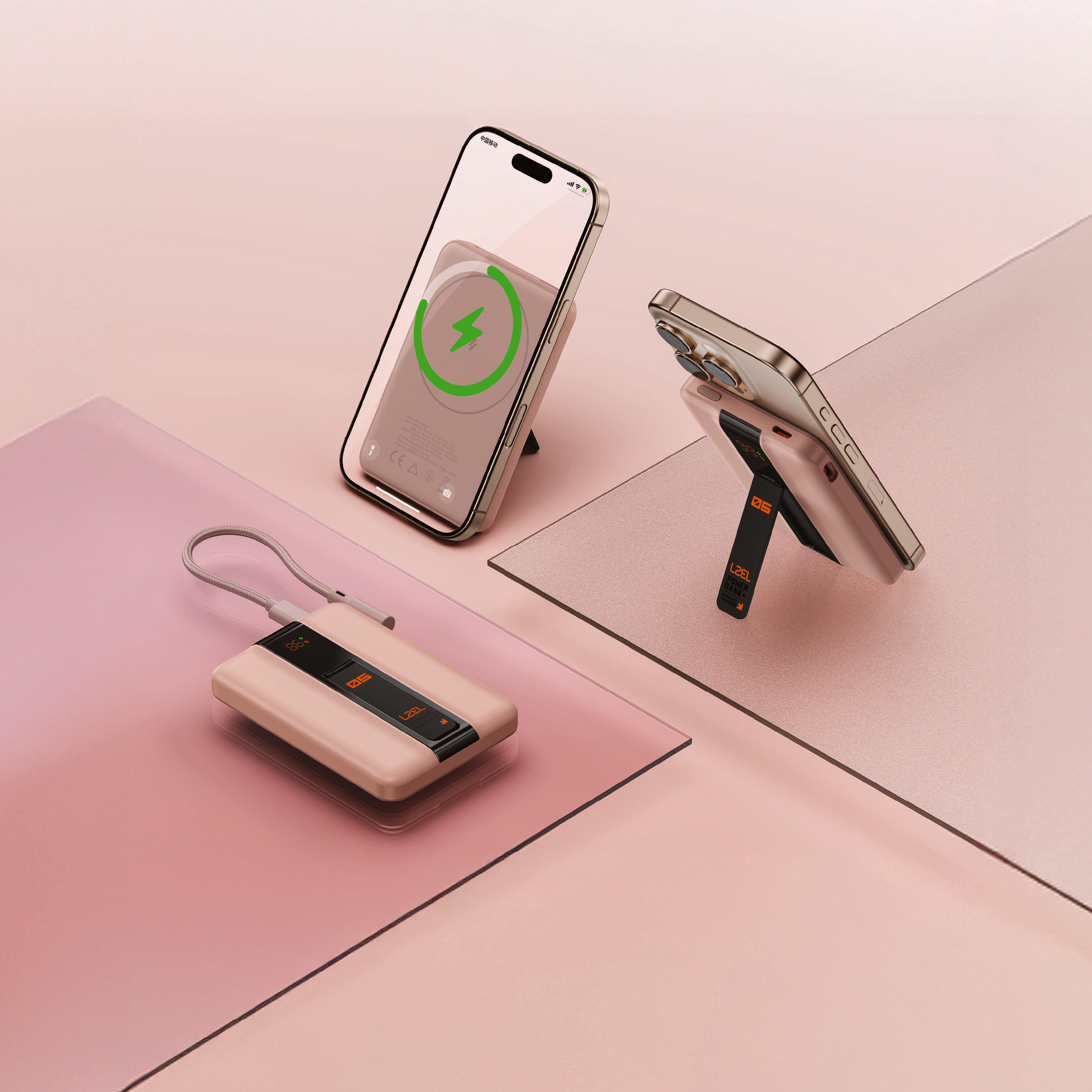 LZEL ZenoFlex MaxCharge 5000mAh Wireless Charging Power Bank – 20W Wired Output / 18W Input (15W Wireless) | Mocha