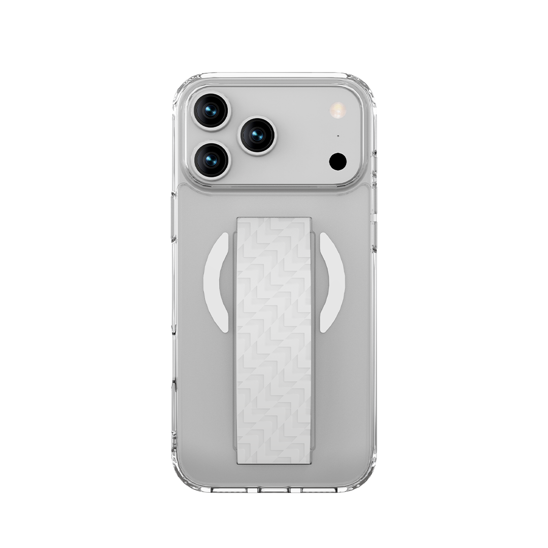 LZEL Magnexa Grip Case for iPhone 17 Pro Max | White