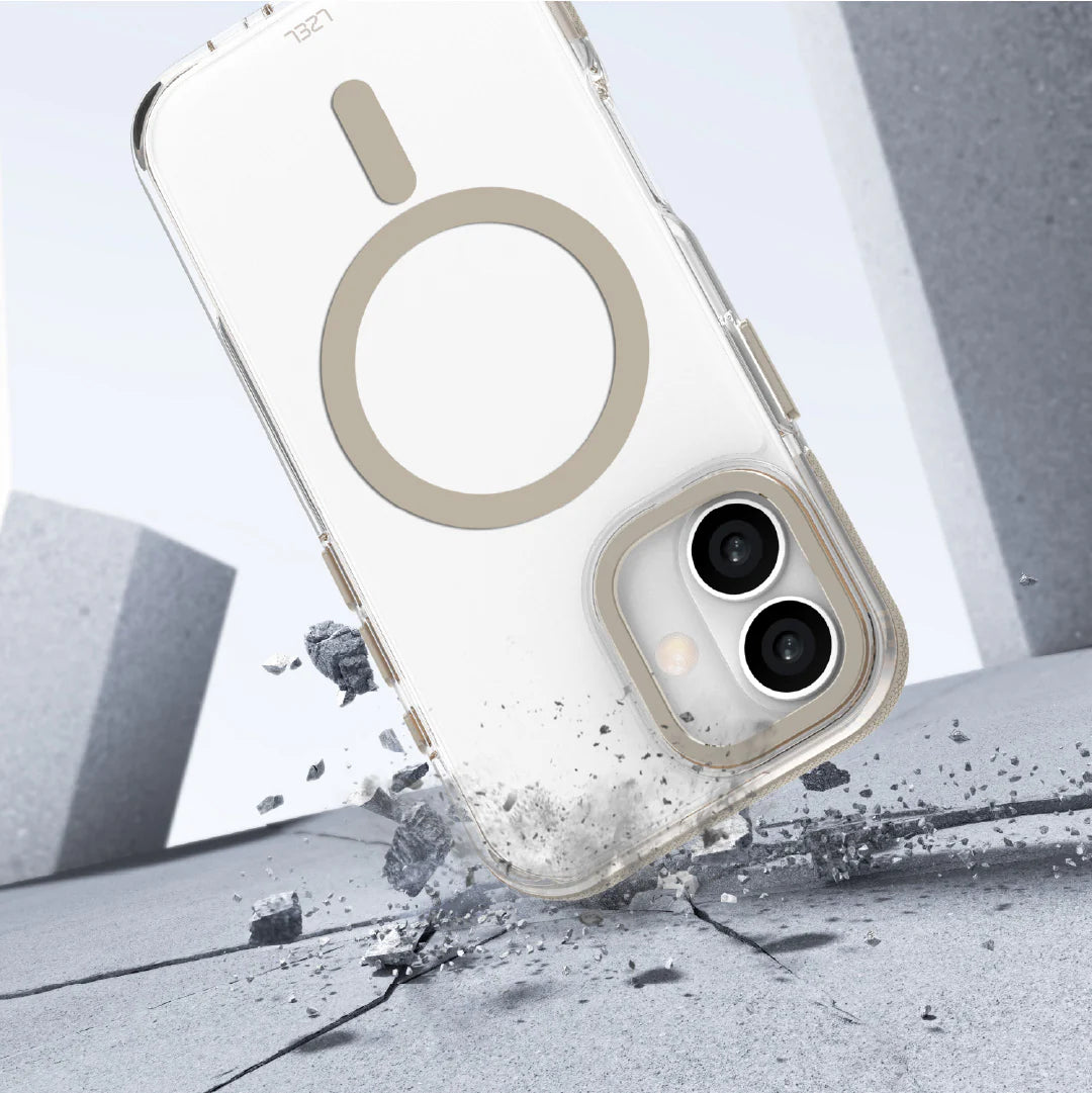 LZEL MagVecto Armor Case for iPhone 17 | Clear + Titanium