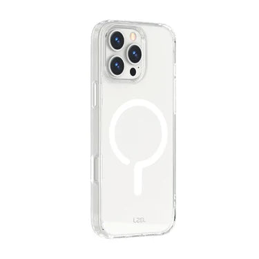 غطاء LZEl MagClear Fusion لهاتف iPhone 16 Pro Max مع MagSafe شفاف | أسود 