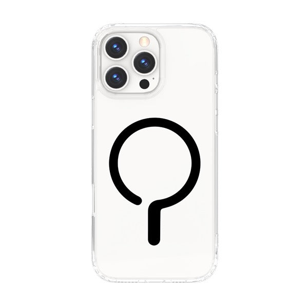 LZEl iPhone 16 Pro Max MagClear Fusion Case With MagSafe Clear|Black