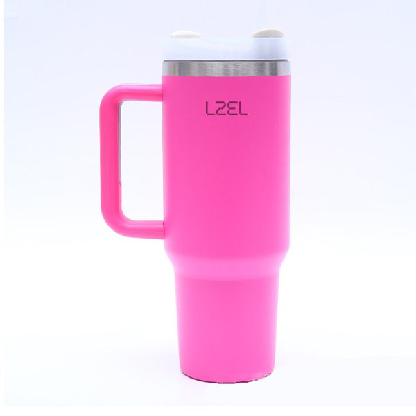 LZEL Tumbler With Handle 800ML Aqua Pure Vacuum Insulated | Barbie Pink