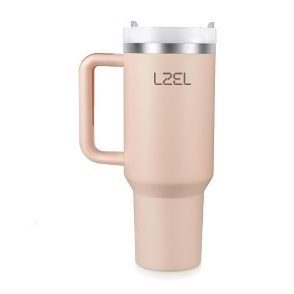 LZEL Tumbler With Handle 800ML Aqua Pure Vacuum Insulated | Pink