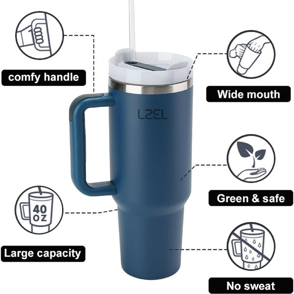 Buy LZEL 800ML Aqua Pure Vacuum Insulated Tumbler with Handle – Lzel