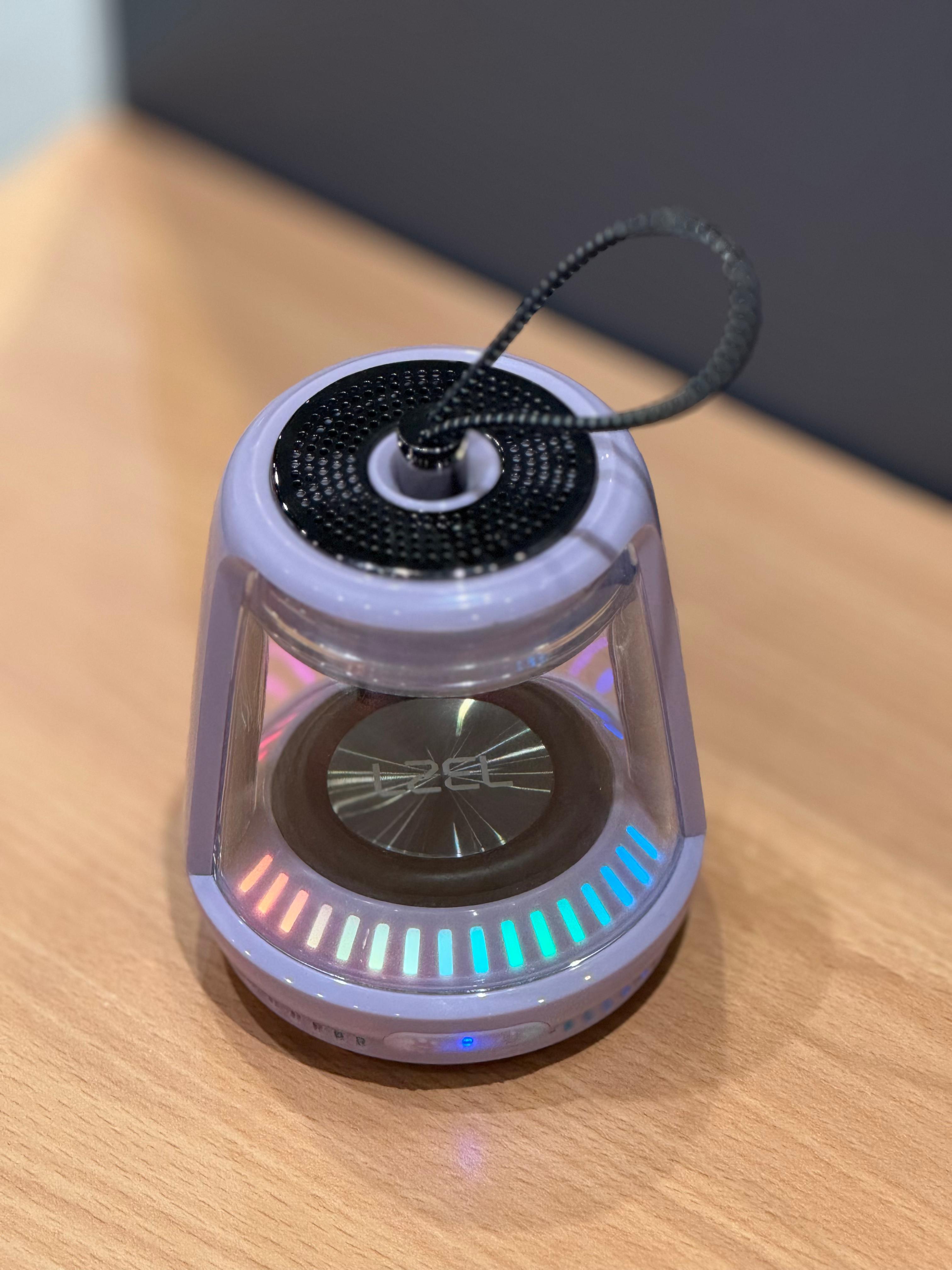 LZEL Aquilasonus Lamp Compact Waterproof Bluetooth Speaker With Dynamic RGB Lights | Purple