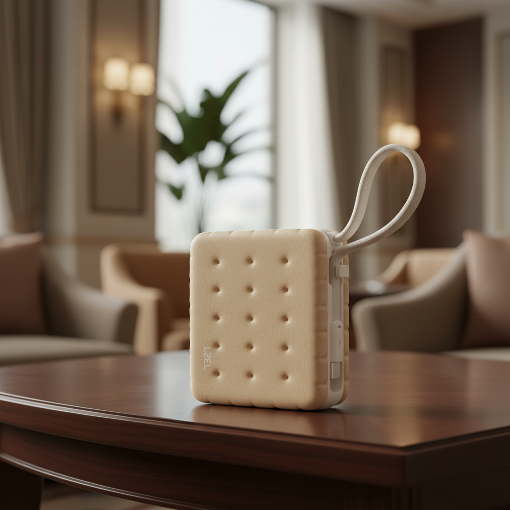 LZEL ZenoFlex MaxLux Mini 10000mAh PD Power Bank – 20W Output / 18W Input (15W Wireless) | Beige
