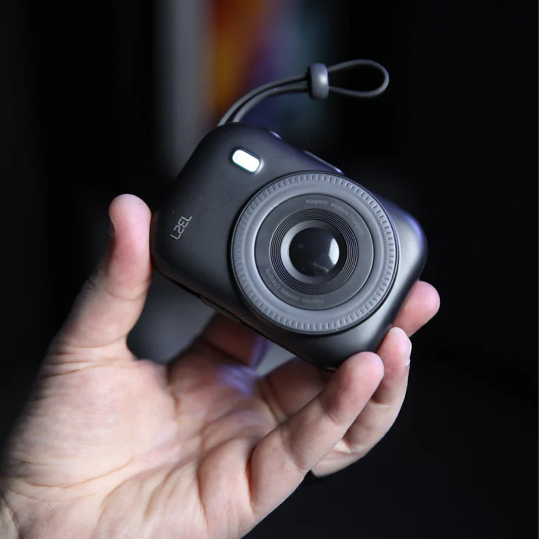 LZEL PentaEnergia Station - 5X 10,000mAh Wireless Power Bank & Charging Dock with Built-in Cable | Black