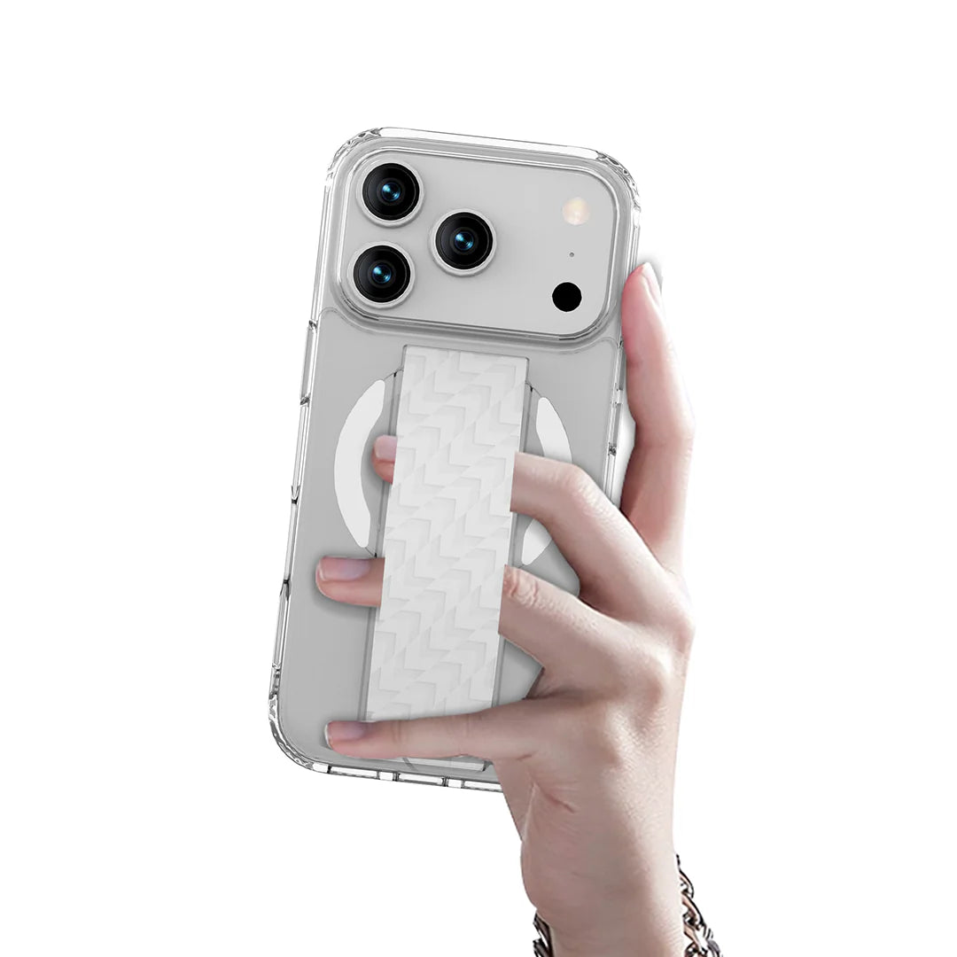 LZEL MagNexa Grip MagSafe Case for iPhone 17 Pro | White