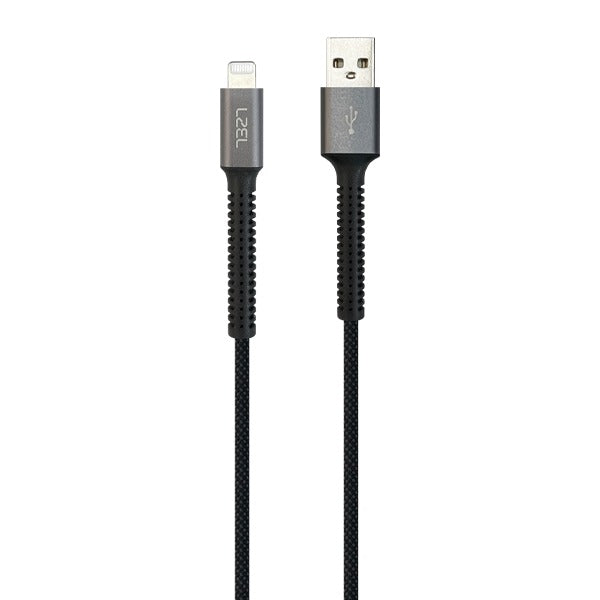 كابل LZEL Celeris Power Volt المضفر من USB-A إلى Lightning بطول 1.2 متر | أسود