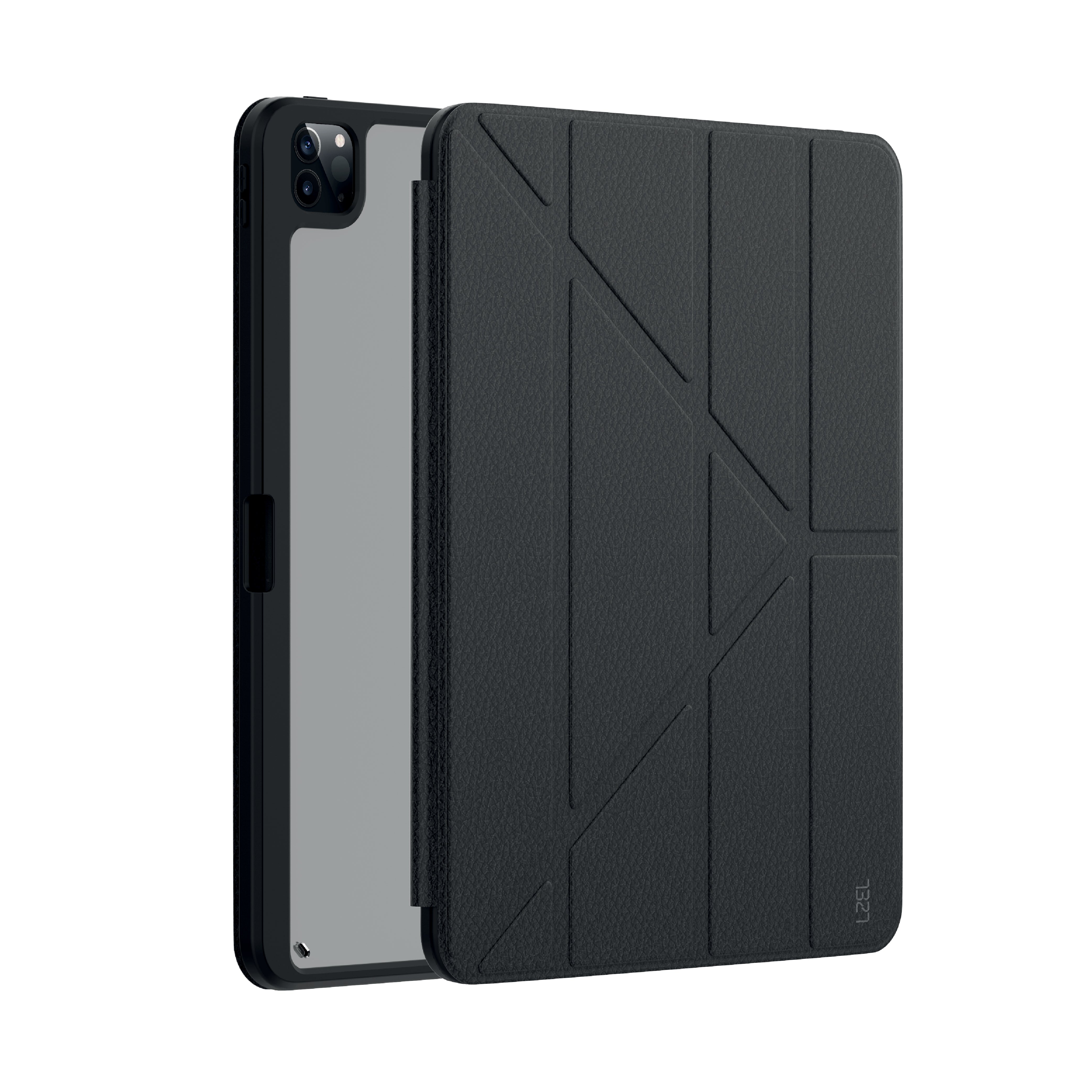LZEL iPad Pro 11" Leather Smart Imperium Folio Series Case | Black