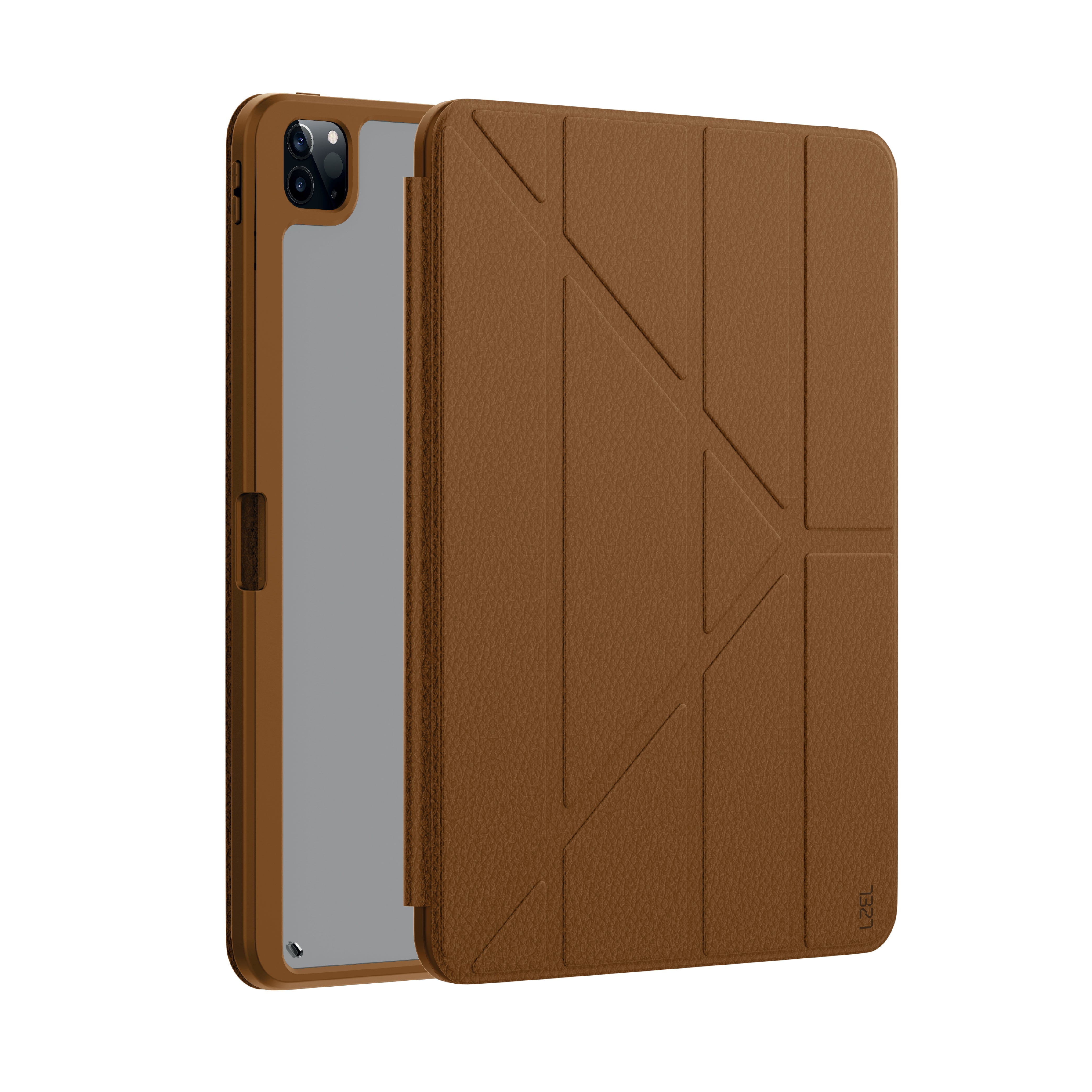 LZEL iPad Pro 13" Leather Smart Imperium Folio Series Case | Brown