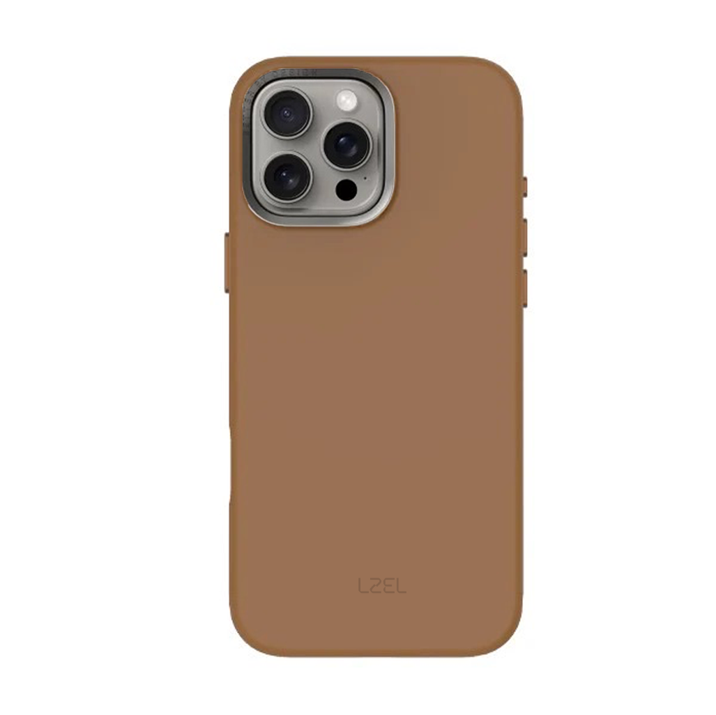 LZEL iPhone 16 Pro PrimeShield Silicone Case | Brown