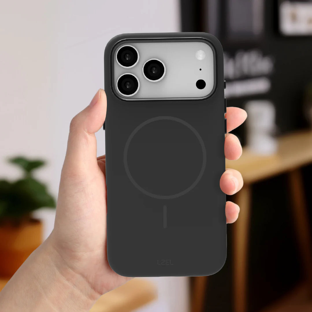 LZEL Magnexin Silicone Case for iPhone 17 Pro Max | Black