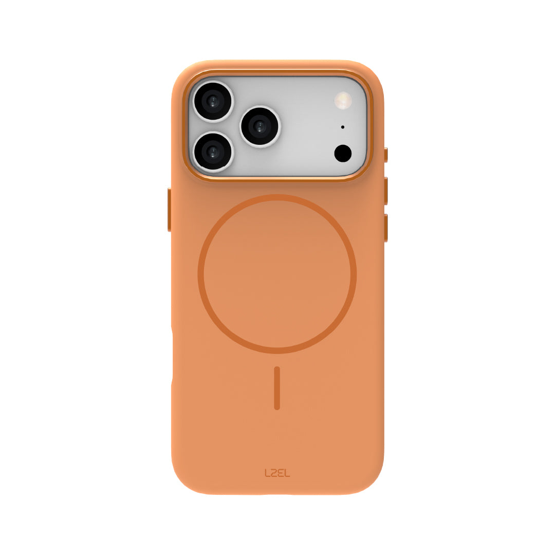 LZEL Magnexin Silicone Case for iPhone 17 Pro Max | Papaya Orange
