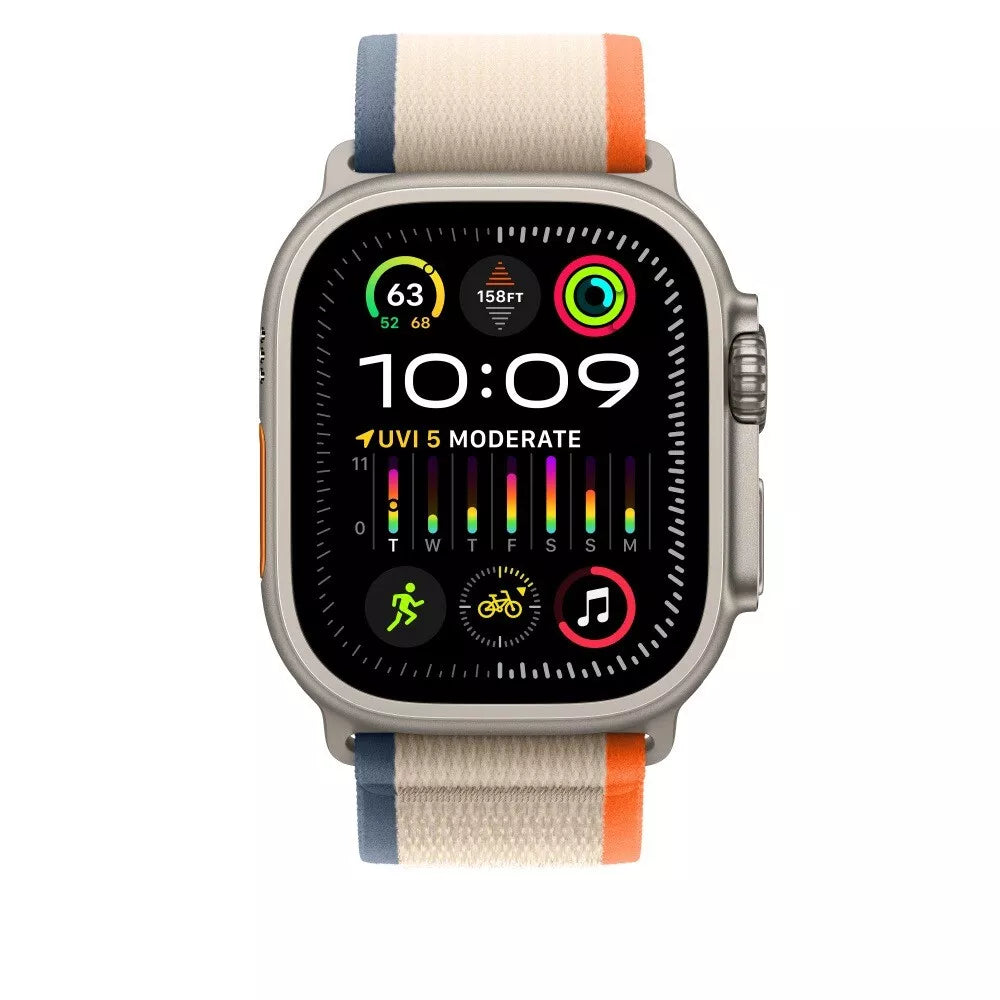 LZEL 42/44/45/46/49MM AvalonFlex Nylon Watch Band | Orange/Beige