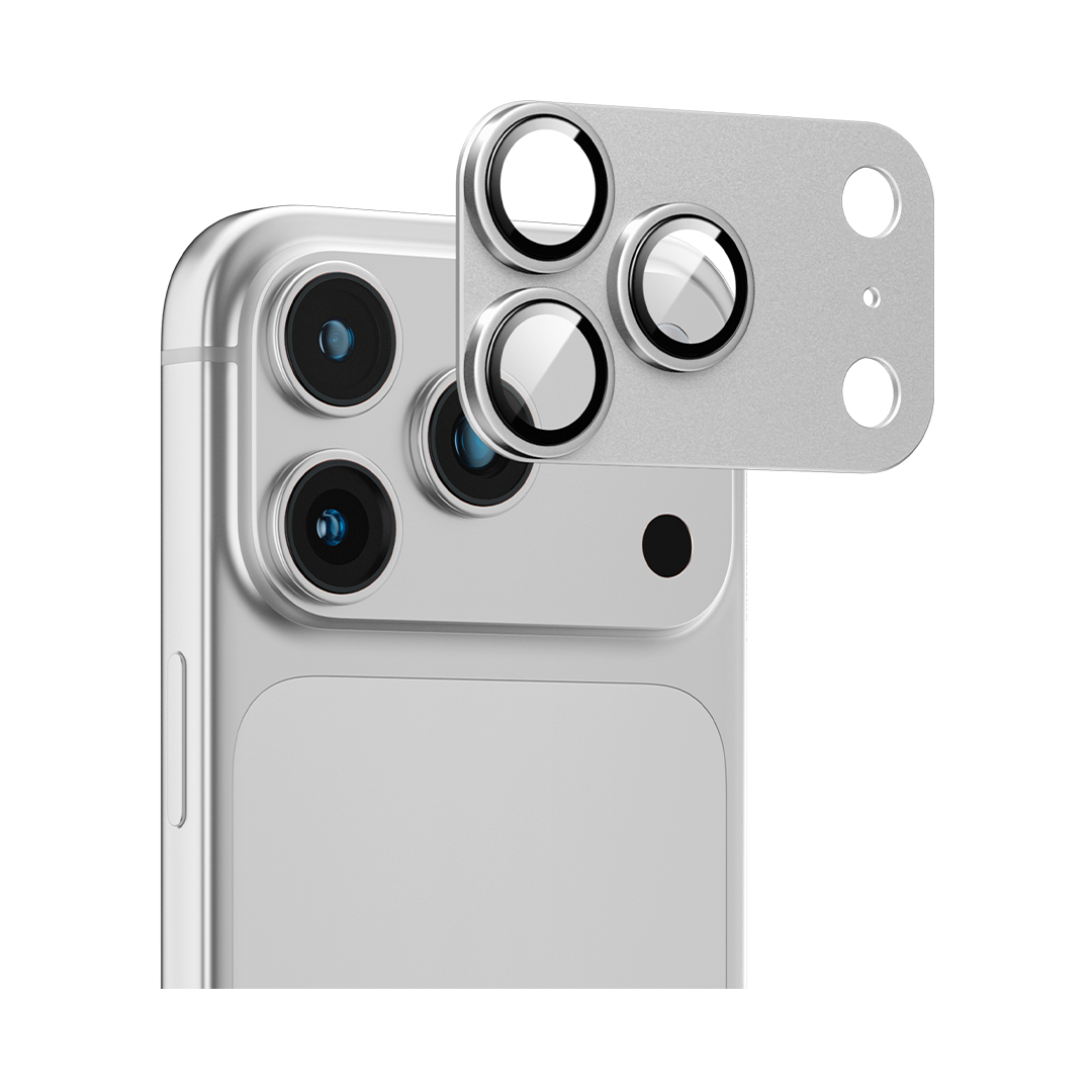 Lzel Metal Tempered Glass Camera For Iphone 17 Pro | Silver