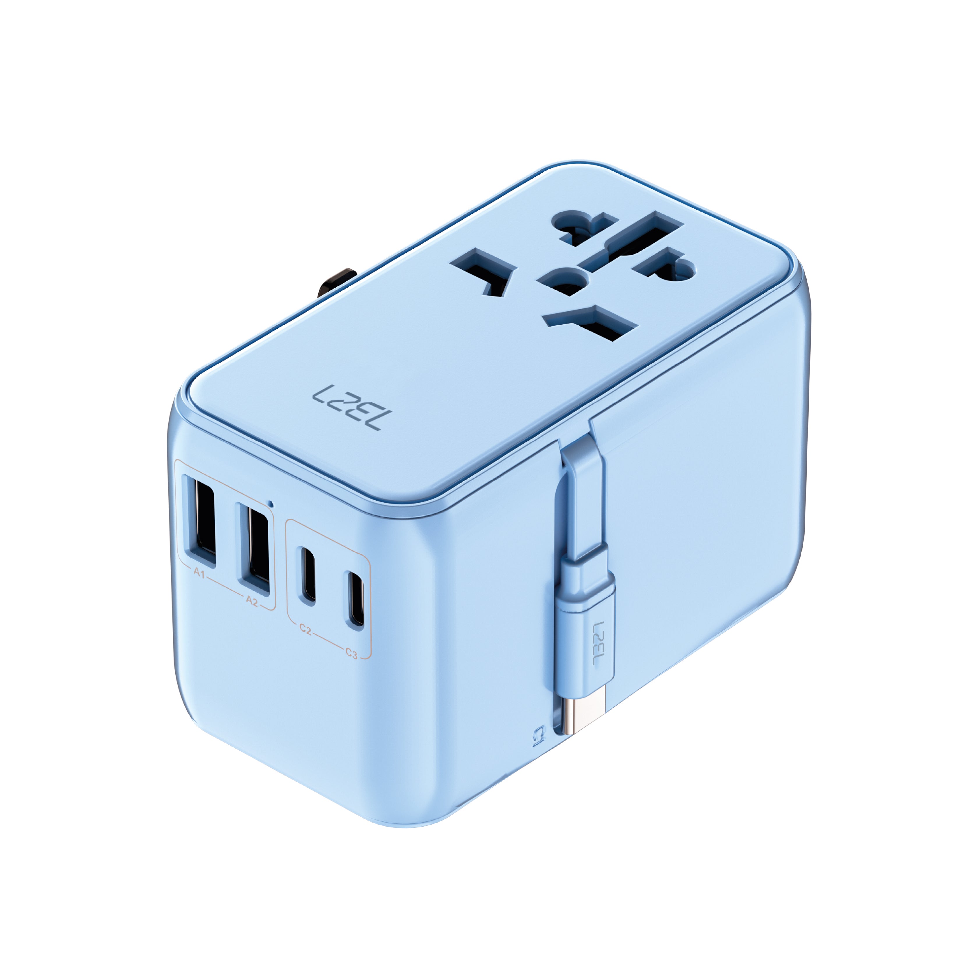 LZEL Voyage Elite Travel 45W GaN USB-C Fast Charging Adapter With Type-C Cable