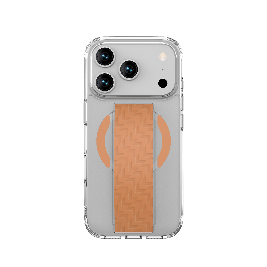 LZEL Magnexa Grip Case for iPhone 17 Pro | Papaya